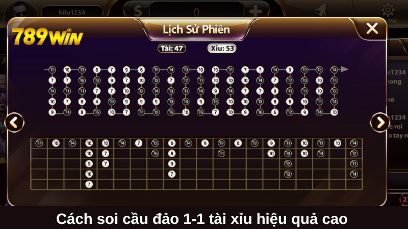 Tài xỉu online 789Win: Luật chơi và cách soi cầu chuẩn 4 Cầu đảo 1-1 là một trong những cách soi cầu hiệu quả cao