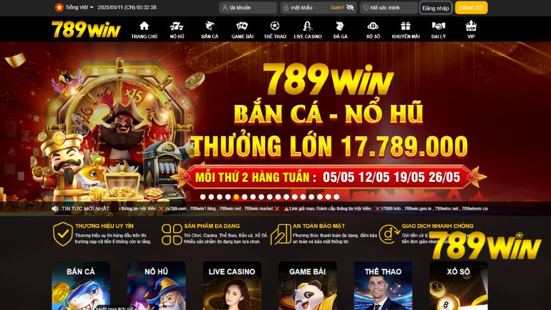 Nổ hũ 789Win: Sảnh cá cược game phong phú, thưởng cao 1 Giới thiệu một số thông tin về Nổ hũ 789Win