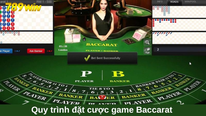 Hướng dẫn chơi game bài Baccarat chi tiết tại 789Win 3 Quy trình đặt cược cho 1 ván game Baccarat