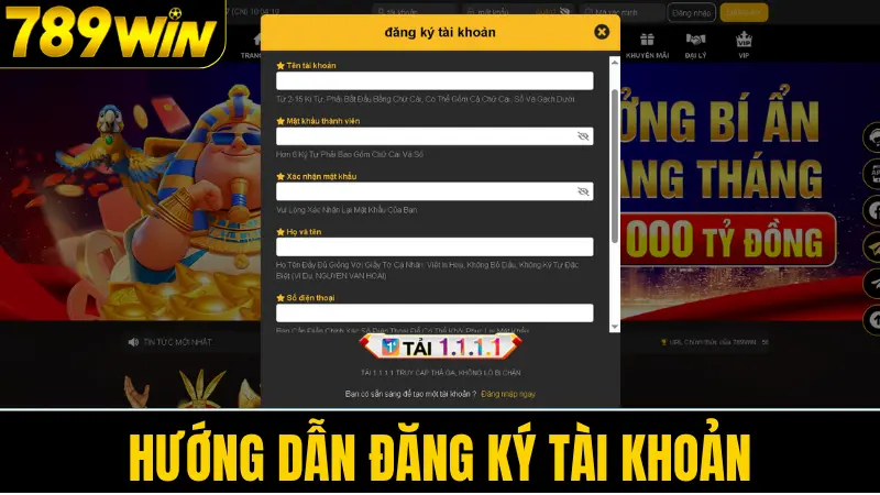 Đại lý 789WIN 3 Hướng dẫn đăng ký tài khoản